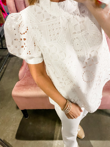 Anglaise Eyelet Top
