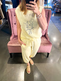 Lobster Knit Top, Yellow