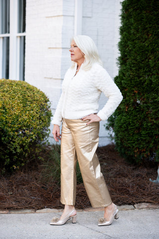 Melissa Nepton - Morela Vegan Leather Pant, Champagne