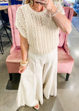 Lou Linen Palazzo Pant, Natural