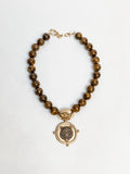 Beaded Charm Necklace, 3 Colors