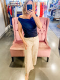 Jess Gingham Pant, Beige