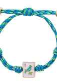 Lucky Tile Paracord Bracelet, Blue