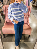 Everett Stripe Sweater, Blue