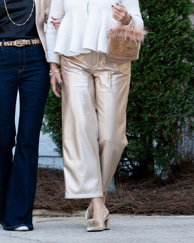 Melissa Nepton - Morela Vegan Leather Pant, Champagne
