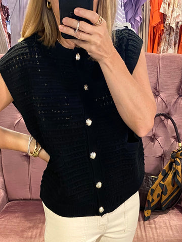 Elan - Ayla Button Up Sweater Vest