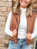 Clover Puffer Vest, Cinnamon