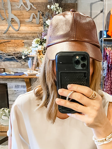Hailey Ball Cap, Cognac