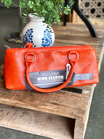 Insulated Wine Clutch, Orange