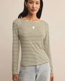 Z Supply - Pristine Stripe Tee, Green