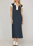 Mallory Navy Knit Dress