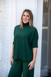 Milio Pullover Sweater, Hunter Green