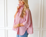 Abby Swing Top, Red & Black Stripe