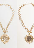 Toggle Closure Charm Necklace, 2 Choices