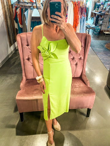 Clara Lime Green Dress – Madi Boutique