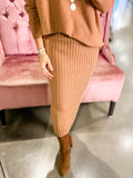 Italia Turtleneck Sweater & Ribbed Skirt Set