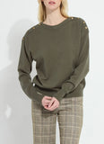 Adelaide Button Trim Pullover Sweater