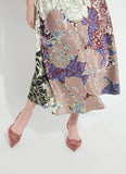 Flora Mock Neck Bias Cut Midi Dress