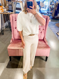 Lysse - Vegan Wide Leg Trouser, Travertine