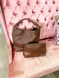 Bailey Woven Bag, Espresso
