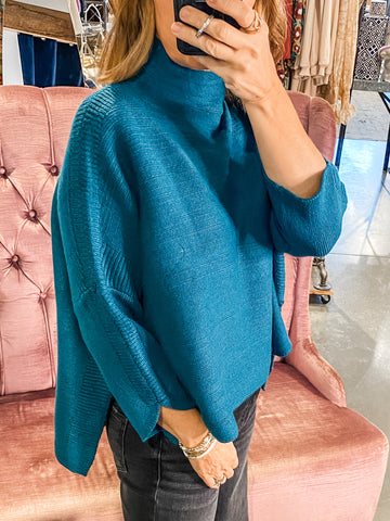 Hilltop Sweater, Teal