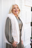 Kathy Fur Vest, Ivory