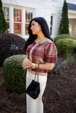 Jackson Tartan Cardi, Taupe