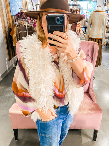 Afghan Faux Fur Gilet
