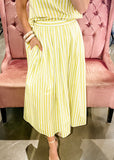 Lime Stripe Skirt