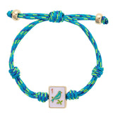 Lucky Tile Paracord Bracelet, Blue