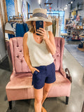 Kut from the Kloth - Toni Linen Short, Navy