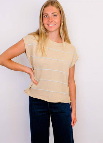 Sutton Pullover, Blue Stripe