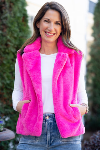 Plush Pink Vest