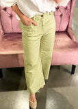 Jess Gingham Pant, Lime Green