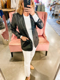 Versatile Faux Leather Blazer