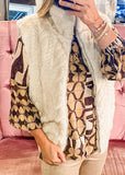Jill Fur Vest, Beige