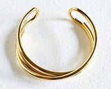 Layered Gold Cuff Bangle