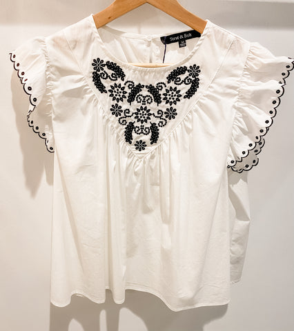 Brooke Embroidered Top