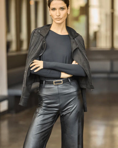 Lyssential Long Sleeve Top, Black