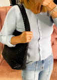 Billie Woven Handbag, Black
