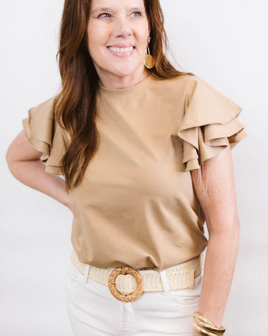Carmella Ruffle Sleeve Top