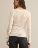 Z Supply - Tibi Scoop Mesh Pullover, Crystal