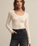 Z Supply - Tibi Scoop Mesh Pullover, Crystal