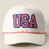 USA Ball Cap, White