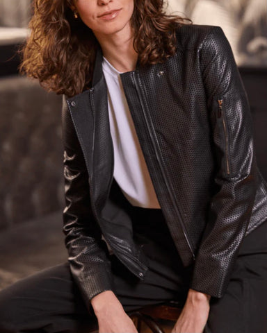 Lysse - Millicent Perforated Vegan Leather Jacket