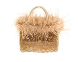 Lil Lady Feather Bag, Gold