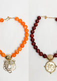 Beaded Charm Necklace, 3 Colors