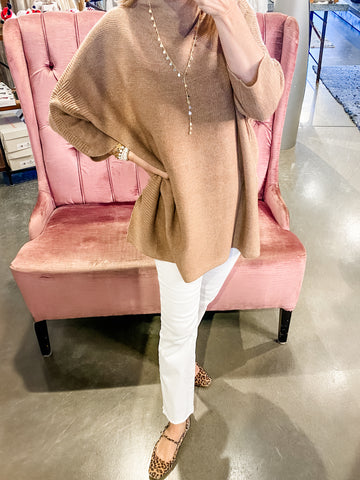 Keri Tunic Sweater, Camel