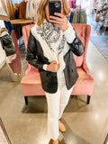 Versatile Faux Leather Blazer