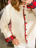 Peek A Plaid Cardi